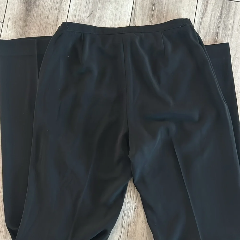 Peace of Cloth New York size 6 wide leg black dress pants business